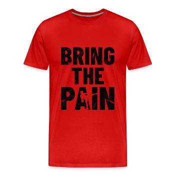 BRING THE PAIN - Boxing, Fightwear Gift Idea - Men's Premium Organic T-Shirt - red - Front - Damien (186cm)