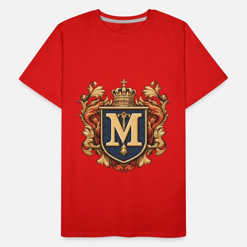 M Buchstabe Logo Krone Männer Premium Bio T-Shirt