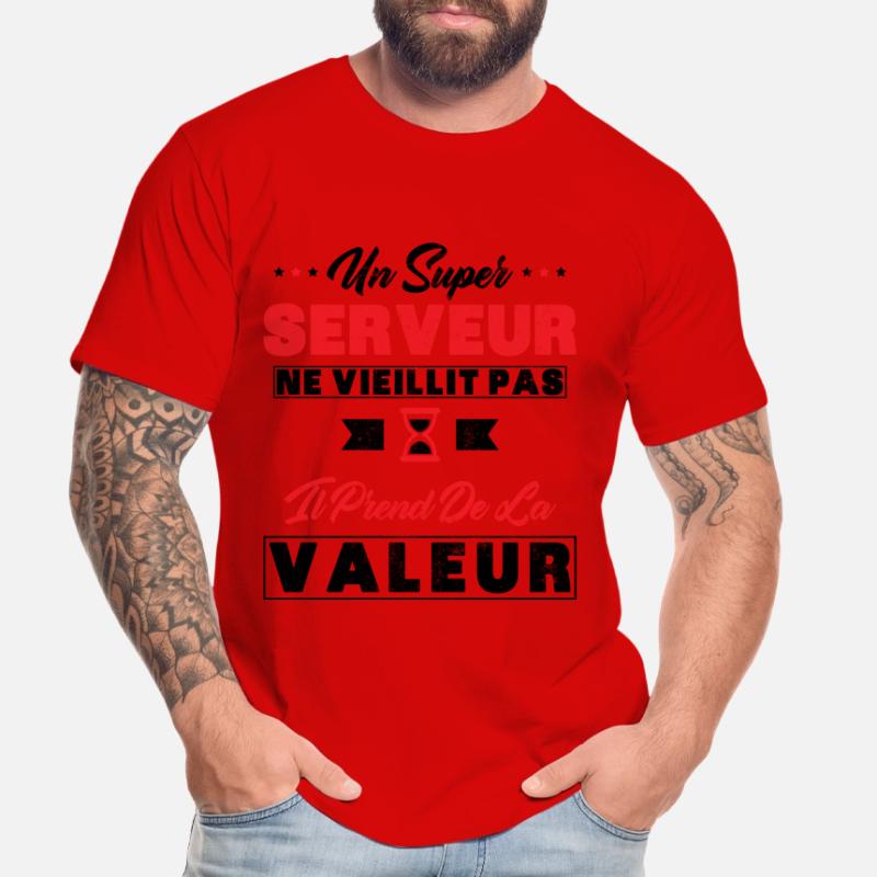 A Super Server does not age as a gift Server Men's Premium Organic T-Shirt