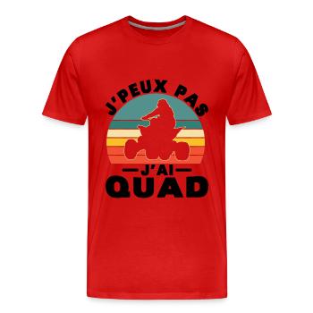 Ich kann nicht, ich habe Quad - Männer Premium Bio T-Shirt - Rot - Vorne - Damien (186cm)