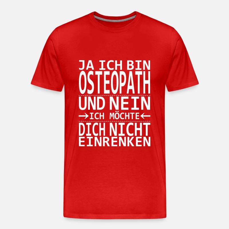 Osteopath Osteopathie Heilpraktiker Heilkunde - Männer Premium Bio T-Shirt - Rot