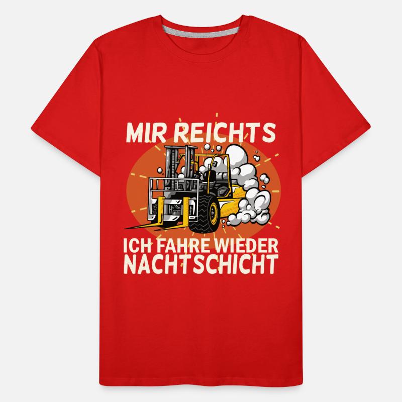 Staplerfahrer Nachtschicht Stapler Geschenk Männer Premium Bio T-Shirt