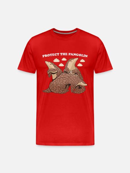Protect The Pangolin Pangolin - Men's Premium Organic T-Shirt - red