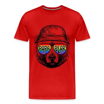 LGBT Homosexueller Vater Vatertag - Männer Premium Bio T-Shirt - Rot - Vorne - Damien (186cm)
