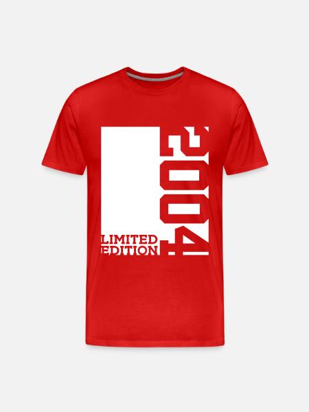 22ND BIRTHDAY LIMITED EDITION 2004 - Men's Premium Organic T-Shirt - red