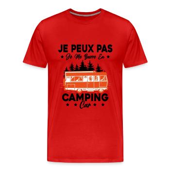 Wohnmobil Ich komme mit dem Wohnmobil nicht aus dem Weg - Männer Premium Bio T-Shirt - Rot - Vorne - Damien (186cm)