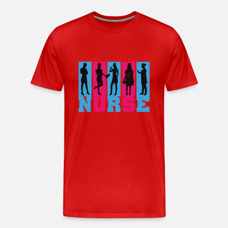 Nurse Krankenschwester Spruch Statement Beruf - Männer Premium Bio T-Shirt - Rot