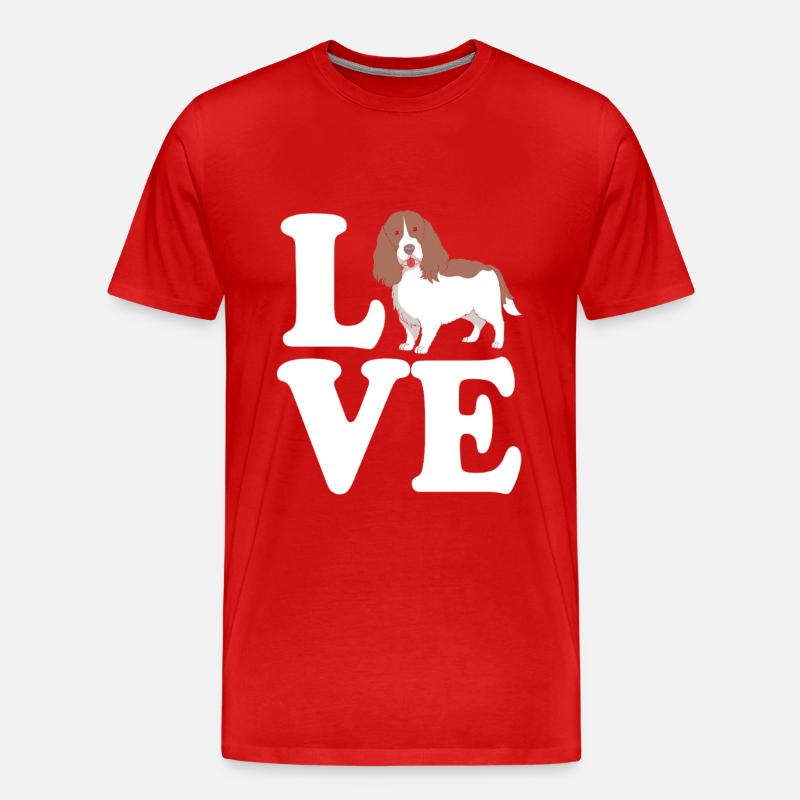 Springer Spaniel Hund - Männer Premium Bio T-Shirt - Rot