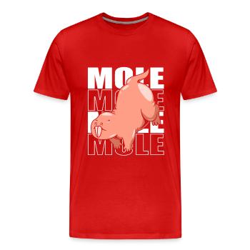 Chiot de sable - T-shirt bio Premium Homme - rouge - Devant - Damien (186cm)