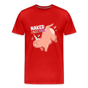 Chiot de sable - T-shirt bio Premium Homme - rouge - Devant - Damien (186cm)