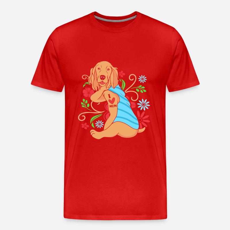 Cocker Spaniel Mama Hundemama - Männer Premium Bio T-Shirt - Rot