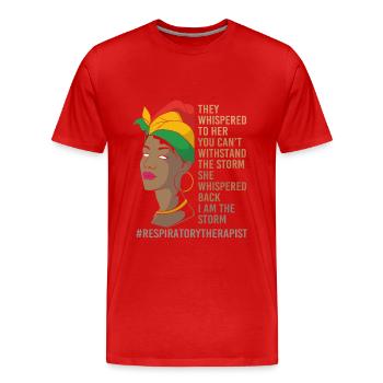 Atmen Atmung Atemwegstherapeut Sauerstoff - Männer Premium Bio T-Shirt - Rot - Vorne - Damien (186cm)