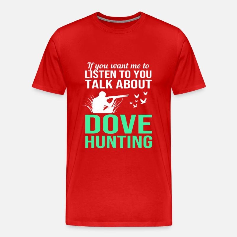 Taube Taubenjagd Jagd Jäger - Männer Premium Bio T-Shirt - Rot