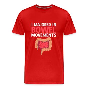 Gastroenterology - Men's Premium Organic T-Shirt - red - Front - Damien (186cm)