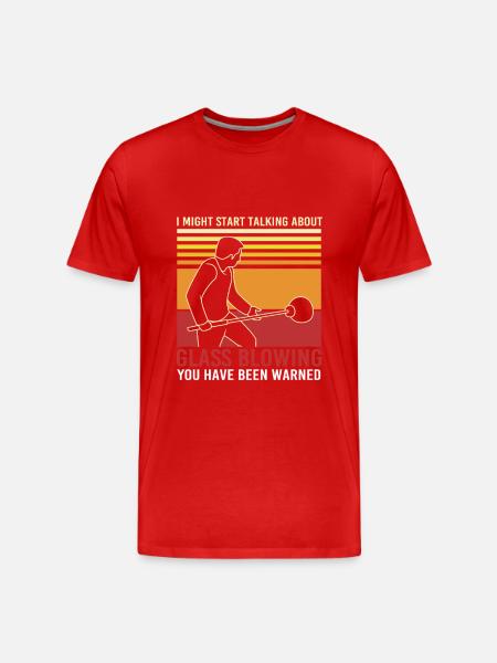 Glass Glassblower - Men's Premium Organic T-Shirt - red