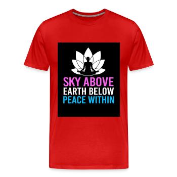 Zen Meditation Buddhismus Buddhist Buddha Chakra - Männer Premium Bio T-Shirt - Rot - Vorne - Damien (186cm)