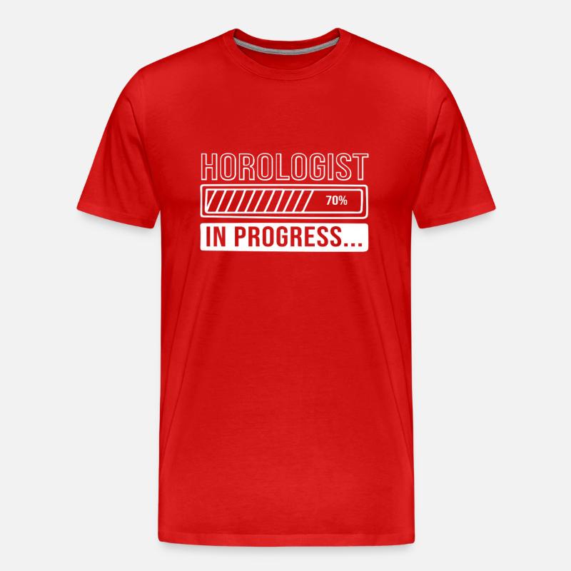 Clockwork Clock - Men's Premium Organic T-Shirt - red