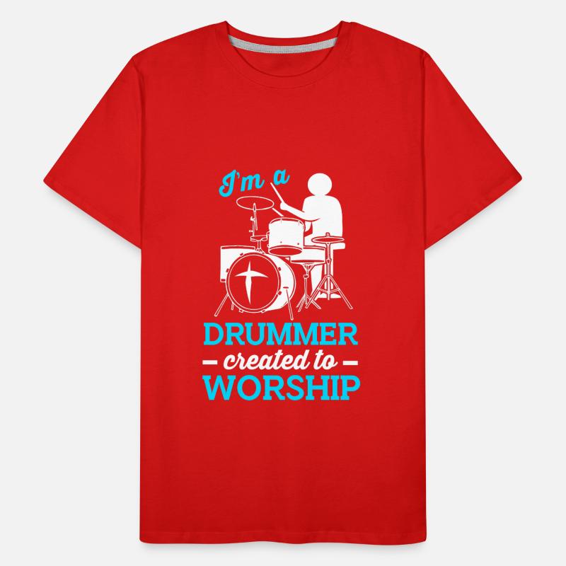 Drumsticks Drums Drummers Men's Premium Organic T-Shirt