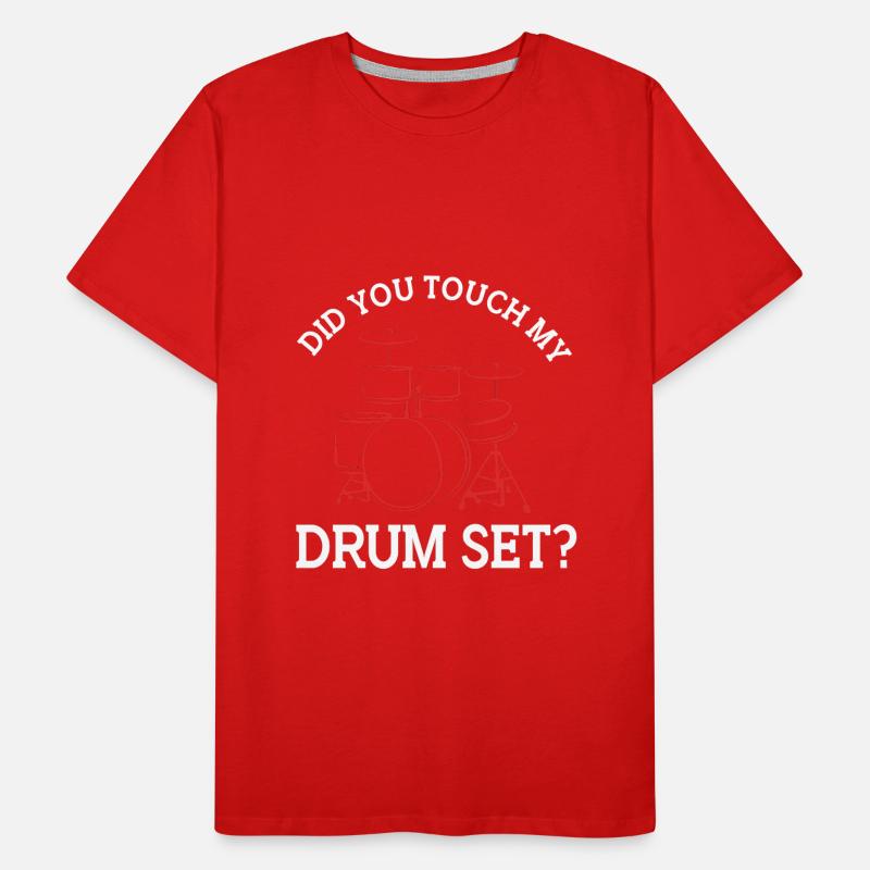 Drummer Drumsticks Drums Men's Premium Organic T-Shirt