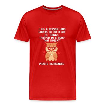 EM SFC - T-shirt bio Premium Homme - rouge - Devant - Damien (186cm)