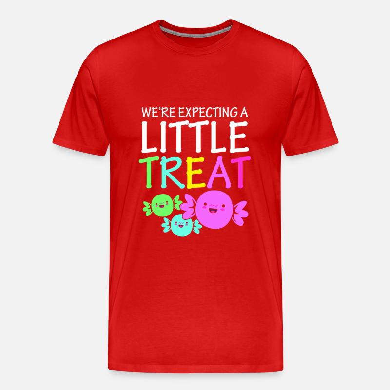 Gender Reveal Halloween Werdende Mutter - Männer Premium Bio T-Shirt - Rot