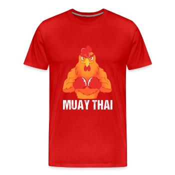 Muay thai Kickboxer Kickboxing Thai boxing - Männer Premium Bio T-Shirt - Rot - Vorne - Damien (186cm)