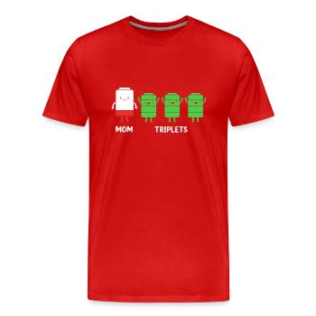 Drilling Mutter Mama - Männer Premium Bio T-Shirt - Rot - Vorne - Damien (186cm)