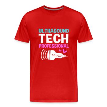 Technicien en ultrasons Technicien en ultrasons - T-shirt bio Premium Homme - rouge - Devant - Damien (186cm)