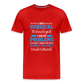 CTA Chirurgie Chirurgicale - T-shirt bio Premium Homme - rouge - Devant - Damien (186cm)