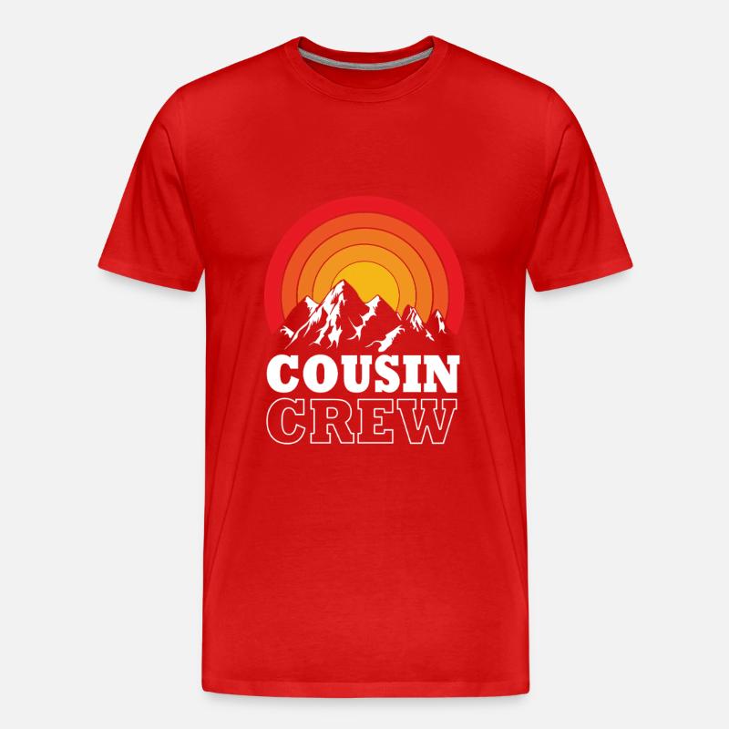 Cousin Crew - Männer Premium Bio T-Shirt - Rot