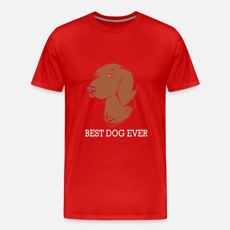 German Pointer Hund Deutsch Kurzhaar - Männer Premium Bio T-Shirt - Rot