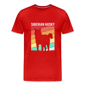 Husky - Men's Premium Organic T-Shirt - red - Front - Damien (186cm)