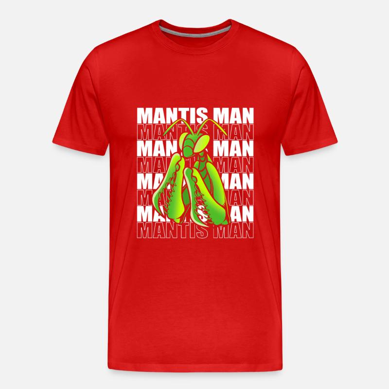 Gottesanbeter Gottesanbeterin Mantis - Männer Premium Bio T-Shirt - Rot