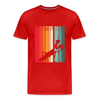 Mantis Gottesanbeter Gottesanbeterin - Männer Premium Bio T-Shirt - Rot - Vorne - Damien (186cm)