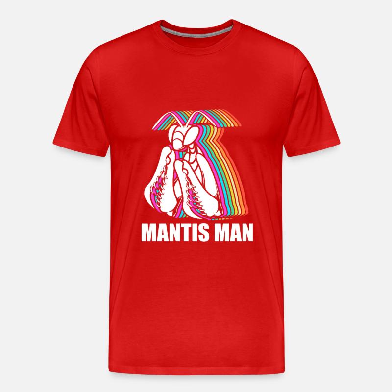 Gottesanbeter Gottesanbeterin Mantis - Männer Premium Bio T-Shirt - Rot
