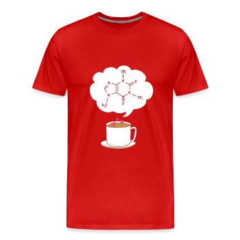 Chemistry Science Physics Laboratory Structural Formula - Men's Premium Organic T-Shirt - red - Front - Damien (186cm)