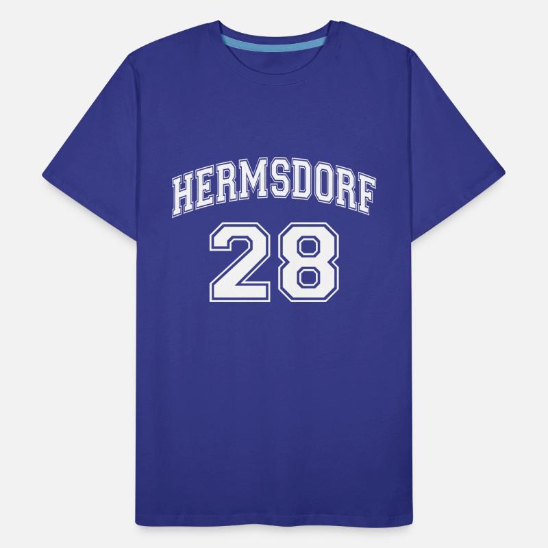 HERMSDORF 28 Nostalgia Design Code postal du quartier de Berlin T-shirt bio Premium Homme