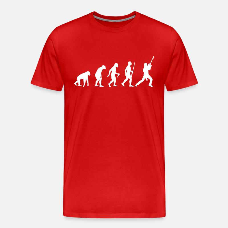 Electro Guitar Evolution - Men's Premium Organic T-Shirt - red