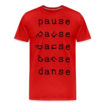 Danse - T-shirt bio Premium Homme - rouge - Devant - Damien (186cm)