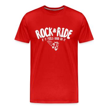 Rock Ride Rom Italien - Männer Premium Bio T-Shirt - Rot - Vorne - Damien (186cm)