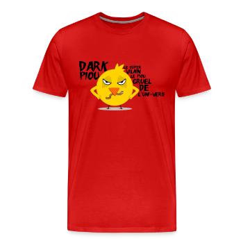 Dark Piou - T-shirt bio Premium Homme - rouge - Devant - Damien (186cm)