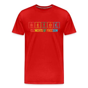 Vélo Les éléments du plaisir Cyclist Gift - T-shirt bio Premium Homme - rouge - Devant - Damien (186cm)