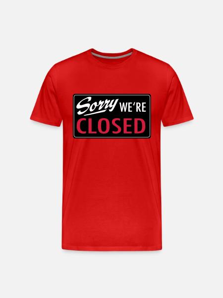 closed - Men's Premium Organic T-Shirt - red