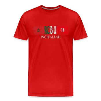 Maghreb United Inchallah - T-shirt bio Premium Homme - rouge - Devant - Damien (186cm)