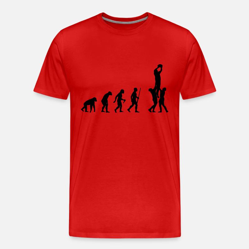 Evolution Rugby - Männer Premium Bio T-Shirt - Rot