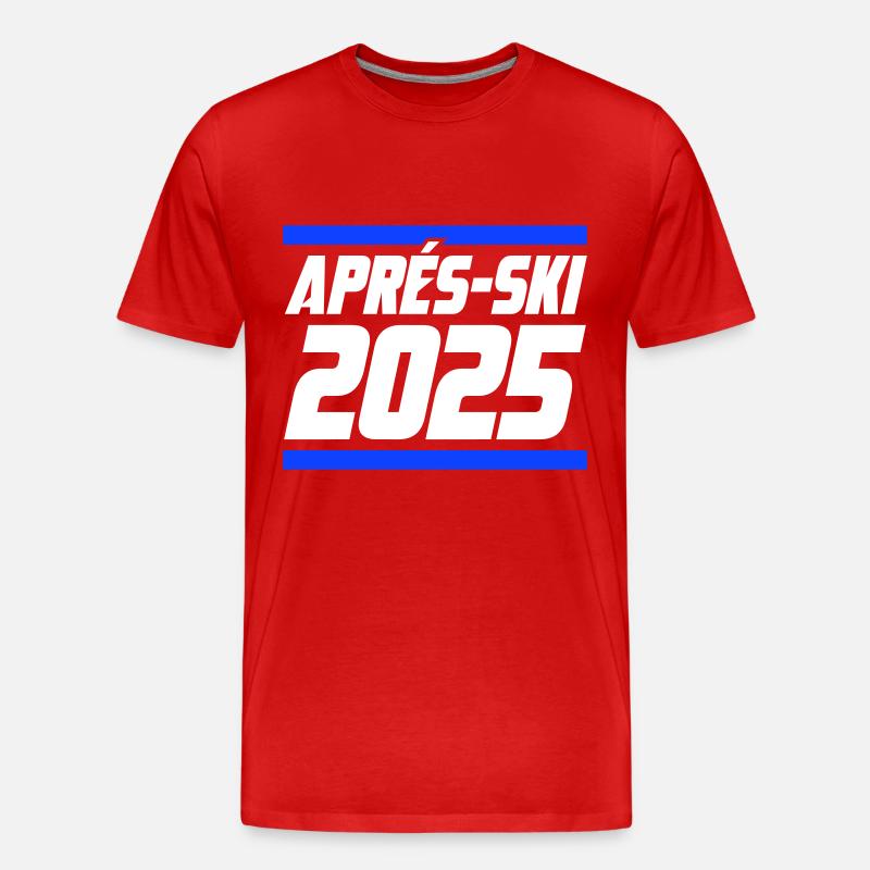 Apres Ski 2025 - Männer Premium Bio T-Shirt - Rot