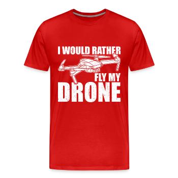Drohnen-Drohnen - Männer Premium Bio T-Shirt - Rot - Vorne - Damien (186cm)