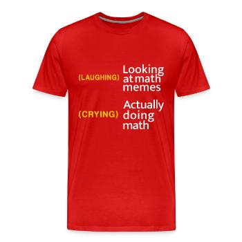 Math gift nerd teacher math teacher math - Men's Premium Organic T-Shirt - red - Front - Damien (186cm)