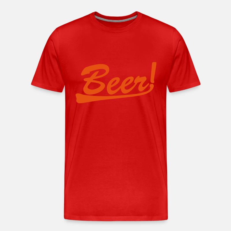 beer - Männer Premium Bio T-Shirt - Rot