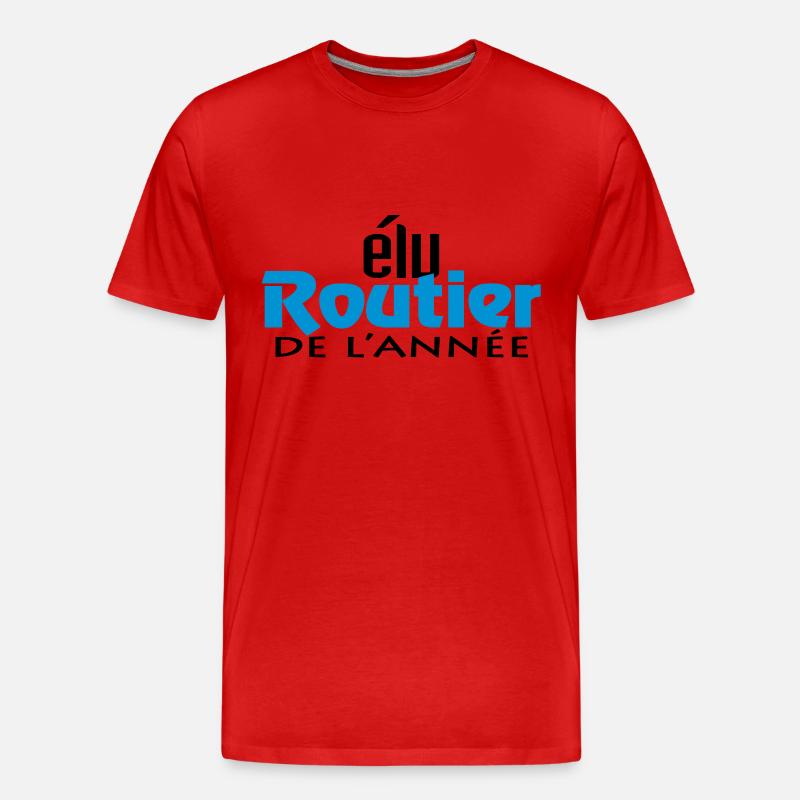 Straße des Jahres (2c, 1c) - Männer Premium Bio T-Shirt - Rot